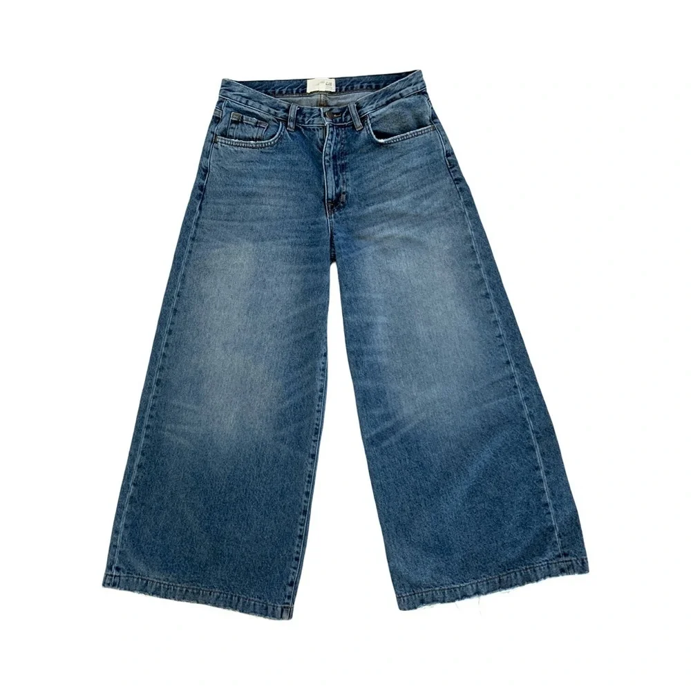 Current/Elliott Wide Leg Cop Jeans Size 29 - Picture 2 of 6